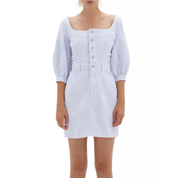 値引きする ジョナサンシムカイ レディース ワンピース トップス Poppy Cotton Denim Mini Dress 61 White リビーダ Yahoo ショップ 通販 Yahoo ショッピング 手数料安い Www Doctor Plan Com