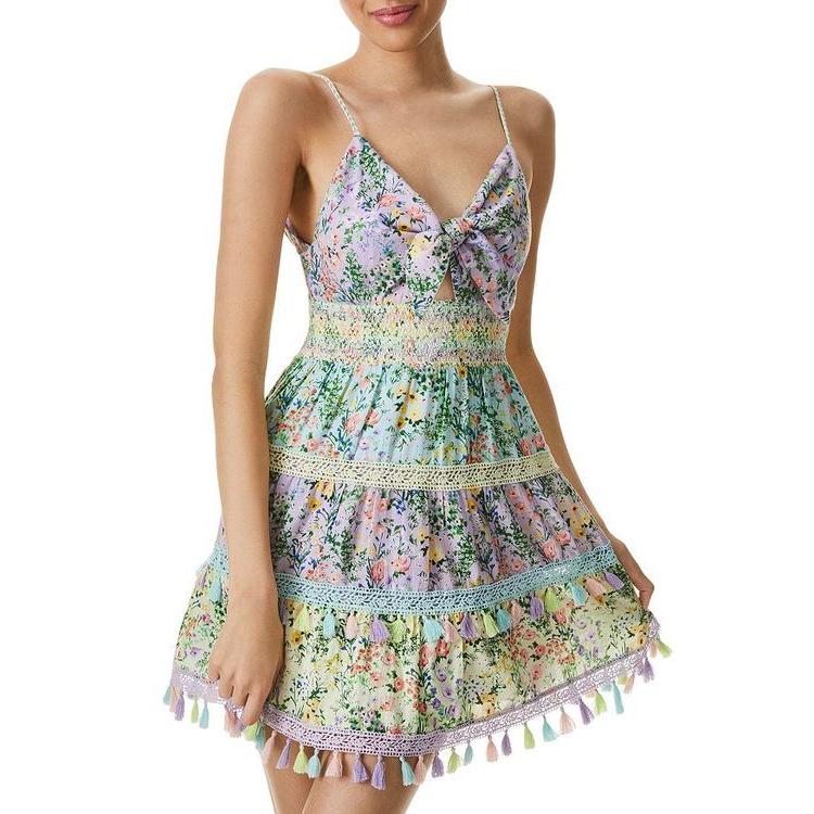 超人気 アリスアンドオリビア レディース ワンピース トップス Karolina Cutout Mini Dress 人気特価激安 Www Doctor Plan Com