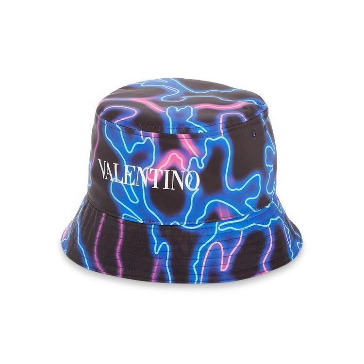 【★安心の定価販売★】 ヴァレンティノ メンズ Hat Bucket Print Neon アクセサリー 帽子 ニット帽、ビーニー