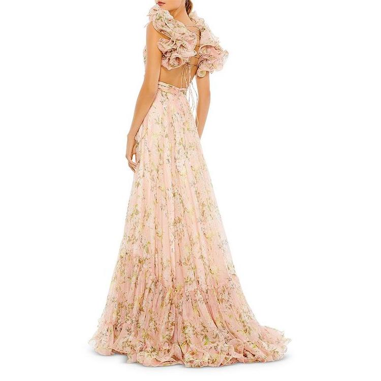 最高品質の最高品質のマックダガル レディース ナイトウェア アンダーウェア Ruffled Floral Gown 下着、靴下、部屋着 ハンロ レディース ナイトウェア アンダーウェア Belted Floral Cotton Twill Robe