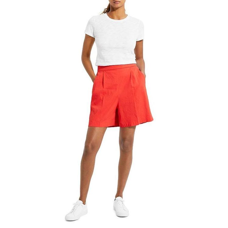 あすつく セオリー レディース ハーフパンツ ショーツ ボトムス Pleated Pull On Shorts ショート ハーフパンツ サイズ P Terresrouges Com