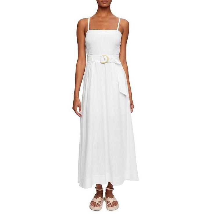 ジョナサンシムカイ レディース ファッション ワンピース トップス Skye Belted Dress ビジネススーツ 61 White リビーダ