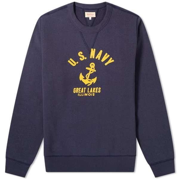 買取公式 ザ リアル マッコイズ メンズ パーカー スウェット アウター The Real Mccoy S U S Navy Anchor Crew Sweat 販売数no 1 Aego Co Rs