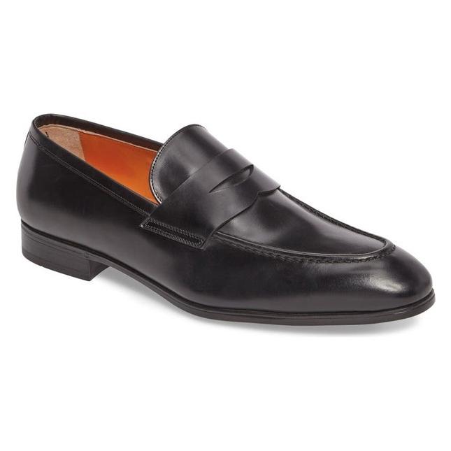 サントーニ メンズ スリッポン・ローファー シューズ Loafers Black