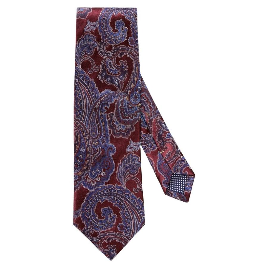 エトン メンズ ネクタイ Paisley アクセサリー Paisley Paisley ネクタイ 91 Burgund Silk リビーダ Tie ショップ 品質