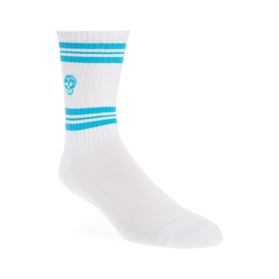 好評 アレキサンダー マックイーン メンズ 靴下 アンダーウェア Skull Stripe Crew Socks 数量は多 Fsl Gabon Com
