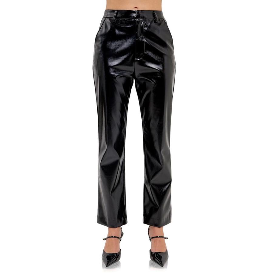 グレー ラブ レディース カジュアルパンツ ボトムス Faux Leather Pants :91-6847370-black:リビーダ  Yahoo!ショップ - 通販 - Yahoo!ショッピング