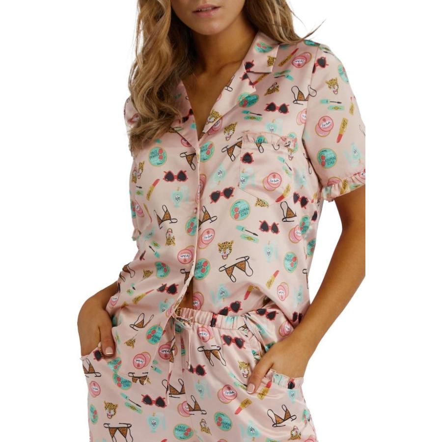 プレイフルプロミス レディース ナイトウェア アンダーウェア Bodil Jane Ruffle Pajama Shirt