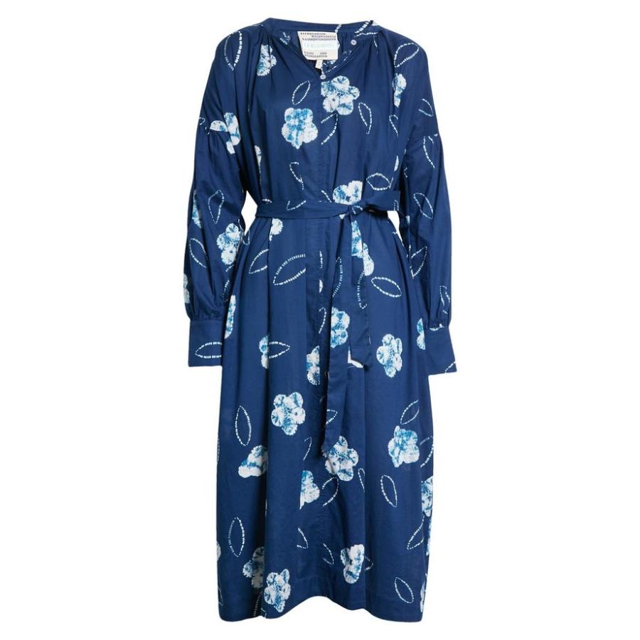 ファッション オールノット バウムウンドヘルガーデン レディース ワンピース トップス Avni Floral Shibori Long Sleeve Organic Cotton Dress 5va2doctv3 Guillermobogao Com
