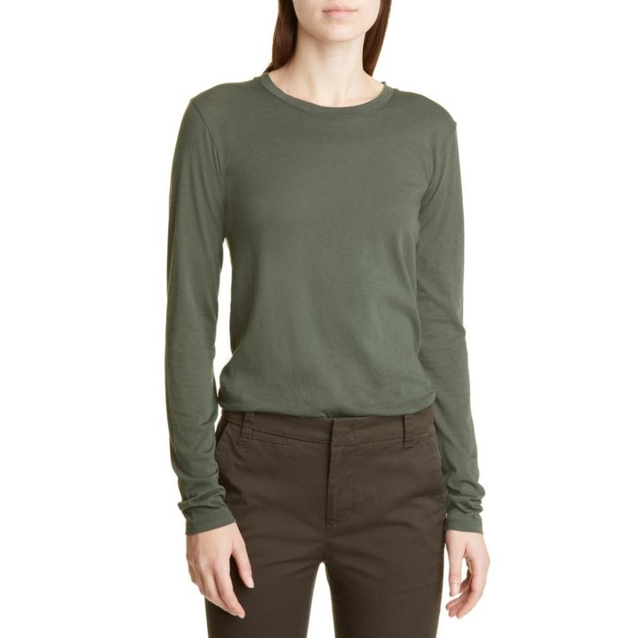 最初の レディース ヴィンス シャツ Top Cotton Pima Essential トップス 長袖 サイズ X Small Www Oroagri Eu