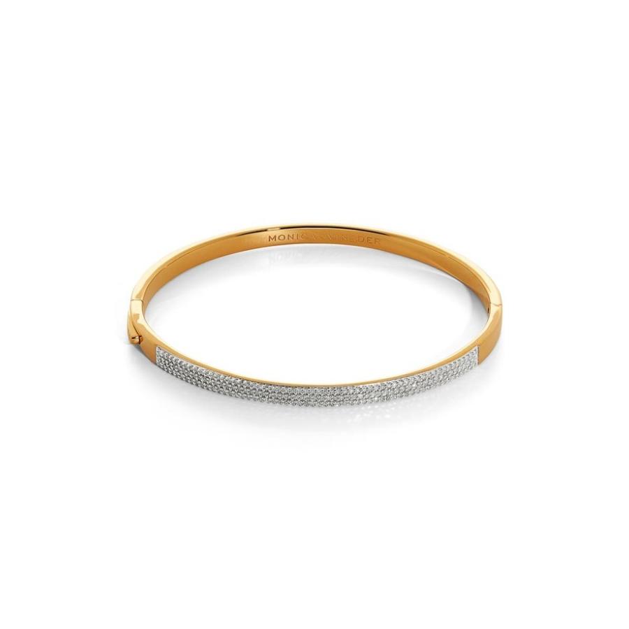 モニカヴィナダー レディース ブレスレット・バングル・アンクレット アクセサリー Pave Diamond Hinged Bangle Bracelet