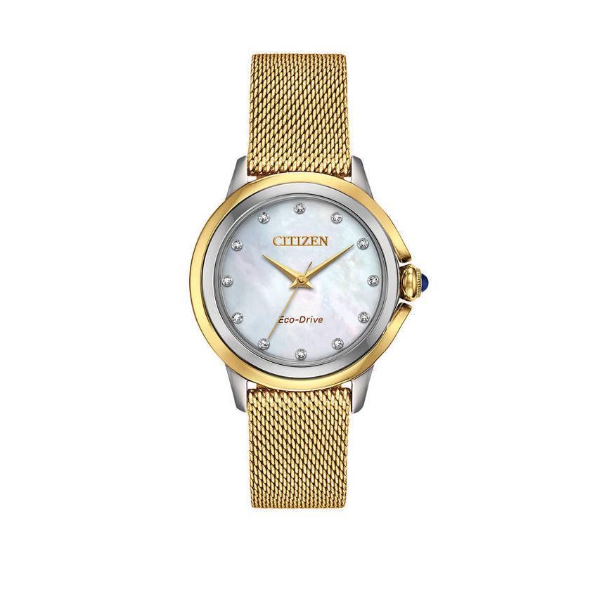 シチズン レディース 腕時計 アクセサリー Women's Citizen Ceci Gold Tone Stainless Steel  Bracelet Watch 【激安】
