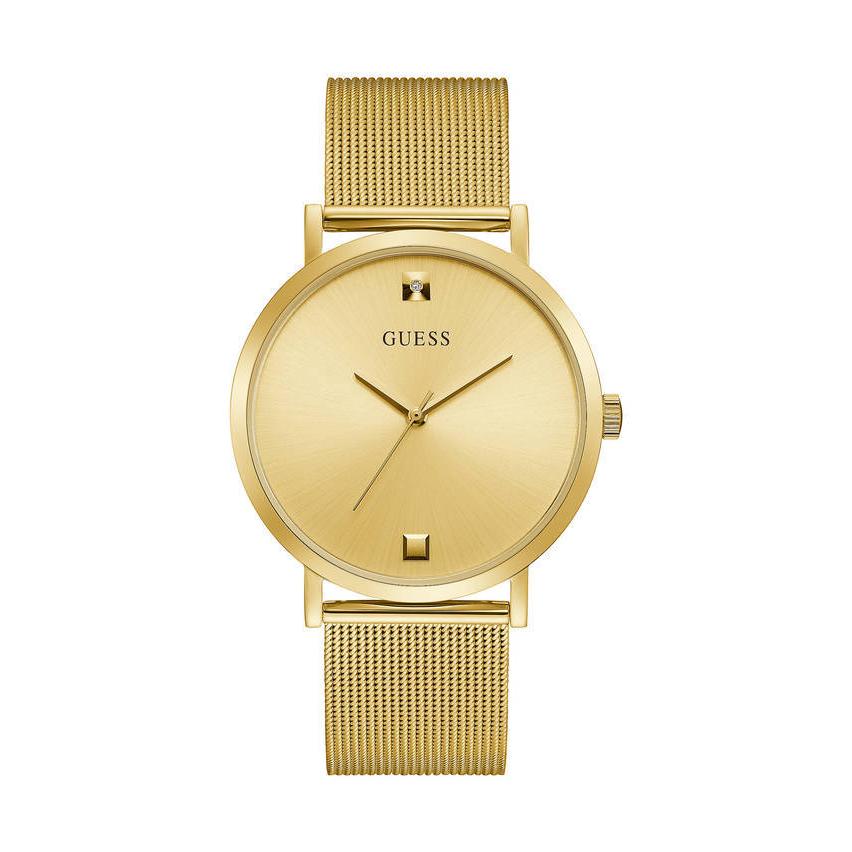 生まれのブランドで Resistant Water Meter 50 アクセサリー 腕時計 メンズ ゲス Gold Watch Case Tone 腕時計