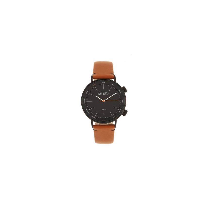 ー品販売  シンプリファイ メンズ 腕時計 アクセサリー Simplify The 3300 Leather-Band Watch 腕時計