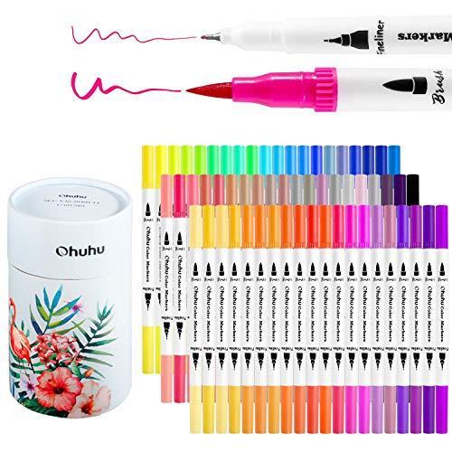 適当な価格ohuhu アートマーカーpen 60色 筆先 水彩pen 水性 ふでtaipu ふで 極細 ブラッシュ Senやか イラスト 手帳 絵 マーカー 蛍光ペン Vkartbox Com