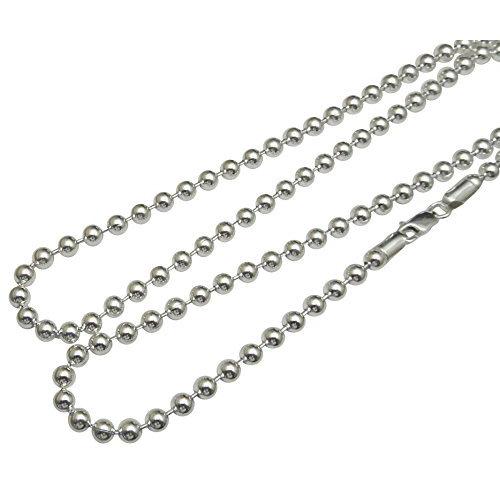 存在感抜群 ネックレス メンズ シルバー925 長さ60cm 直径5mm ボール