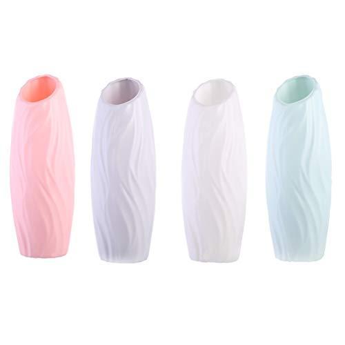 Nuolux 花瓶 プラスチック 花器 おしゃれ 北欧 インテリア 装飾 フラワーアレンジメント 花器 4個 再再販
