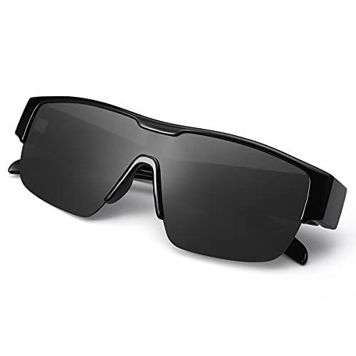 TINHAO オーバーグラス 偏光 めがねの上からオーバーサングラス 軽量TR90 スポーツサングラス 偏光レンズ UVカッ?