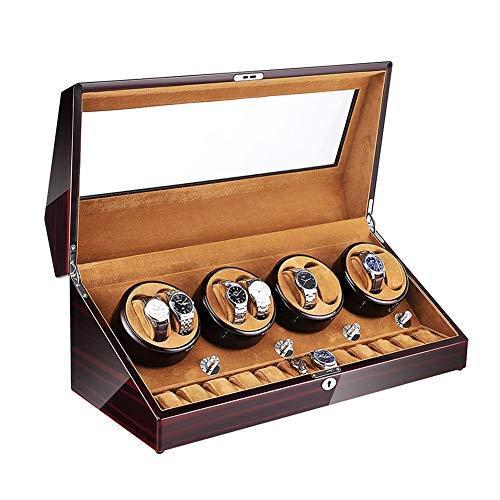 zyy 木の自動腕時計の巻上げ箱、5つの回転および日本モーターは、ほとんどの機械腕時計の回転および12の腕時?