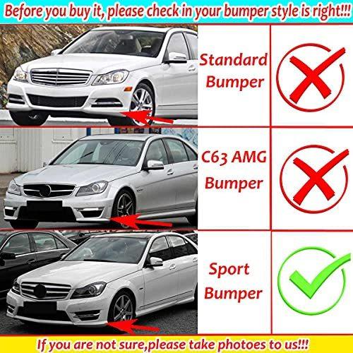 メルセデスベンツCクラスW204 C180 C200 C220 C250 C300 2011-2014 と互換性があります 3ピースカーフロントバンパーブレ?