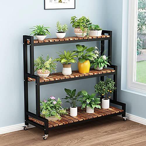 フラワースタンド プランタースタンド ガーデニング 棚 屋外 室内 花台 ガーデンラック おしゃれ 花台 3段 幅80/ フラワースタンド 室内 花台