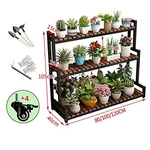 フラワースタンド プランタースタンド ガーデニング 棚 屋外 室内 花台 ガーデンラック おしゃれ 花台 3段 幅80/ フラワースタンド 室内 花台