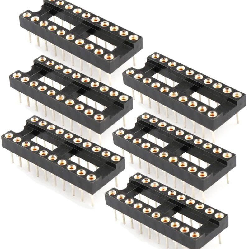 サムコス ICソケット DIP チップソケット 6個入り アダプタ ようせつ 二列 20ピン 2.54mm 20230411012120