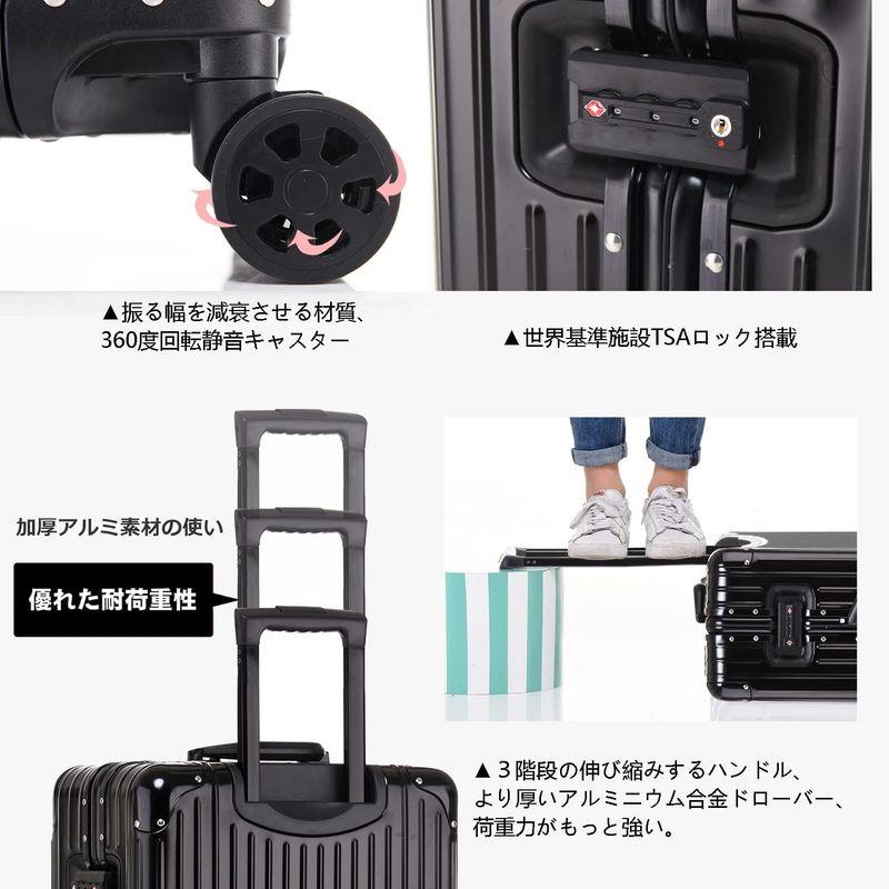 ボンイージ スーツケース アルミ・マグネシウム合金ボディ キャリーケース 機内持込 キャリーバッグ TSAロック付き 頑丈 軽量 静音 大容 スーツケース アルミ マグネシウム合金ボディ キャリーケース 機内持込 キャリーバッグ TSAロック付き 頑丈 軽量 静音 大容
