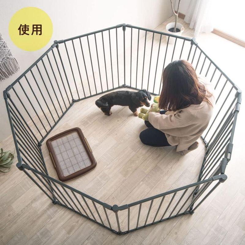 【クーポン】 Petrasia ペット用サークル ドア付 折りたたみ可能 フェンス 室内 屋外 広い ケージ ゲート 犬 猫 小型犬 飼育 プレイサークル 【Q2173315999】(12760円)