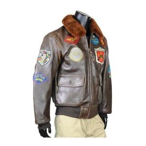 XL相当✨アヴィレックス トップガン フルデコ　 茶色 フライトジャケット AVIREX G-1 レザージャケット トップガン [ ブラウン / XLサイズ