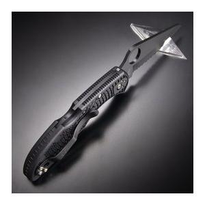 アウトドアナイフ スパイダルコ ソルト2 H2鋼材 チタンコーティング 波