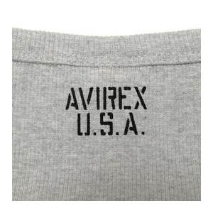 AVIREX 半袖Tシャツ 無地 デイリー ヘンリーネック Lサイズ グレー [ グレー / Lサイズ ] アヴィレックス アビレックス｜revolutjp｜05