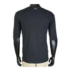 AVIREX 5分袖Tシャツ 無地 デイリー Uネック ワッフル [ ブラック / XL