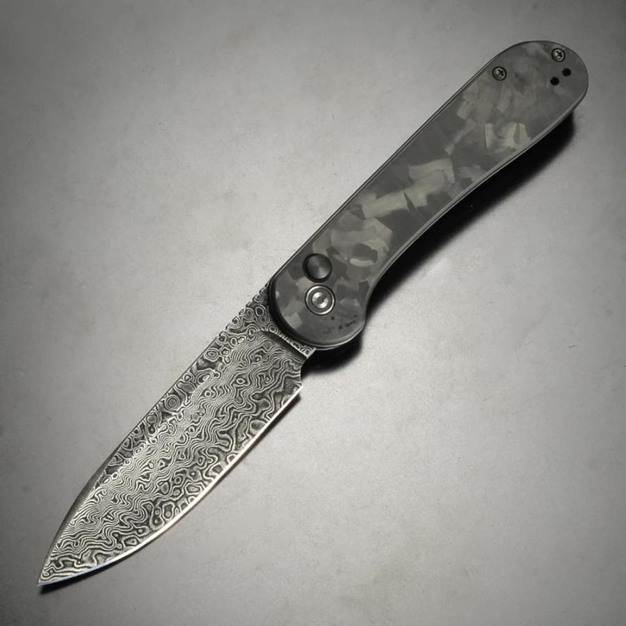 Civivi 折りたたみナイフ Elementum ダマスカスブレード Carbon Civivi 折りたたみナイフ Elementum ダマスカスブレード Carbon