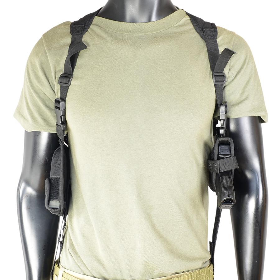 MIL-TEC ショルダーホルスター Cordura製 マグポーチ付 [ ブラック