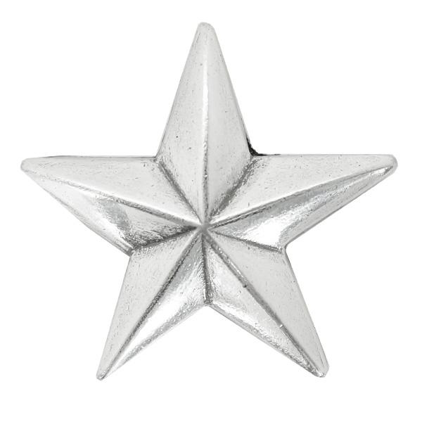 コンチョ 星 アンティーク調 合金 [ シルバー/26.5mm / 通常ネジ