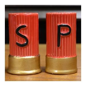 調味料入れ ショットシェル型 ソルト&ペッパー 2個セット スパイス入れ