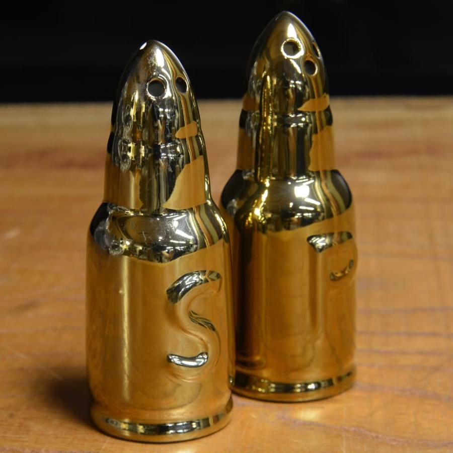 調味料入れ ライフル弾型 ソルト&ペッパー 2個セット スパイス入れ