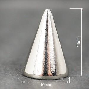 コーンスパイク スタッズ トゲ 14mm ニッケルメッキ ベルト 革細工