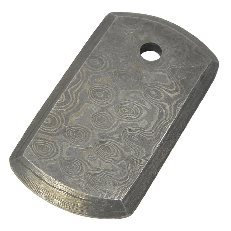 ドッグタグ GRINDWORX ダマスカス鋼製 ドックタグ 認識票 DOG TAG つや