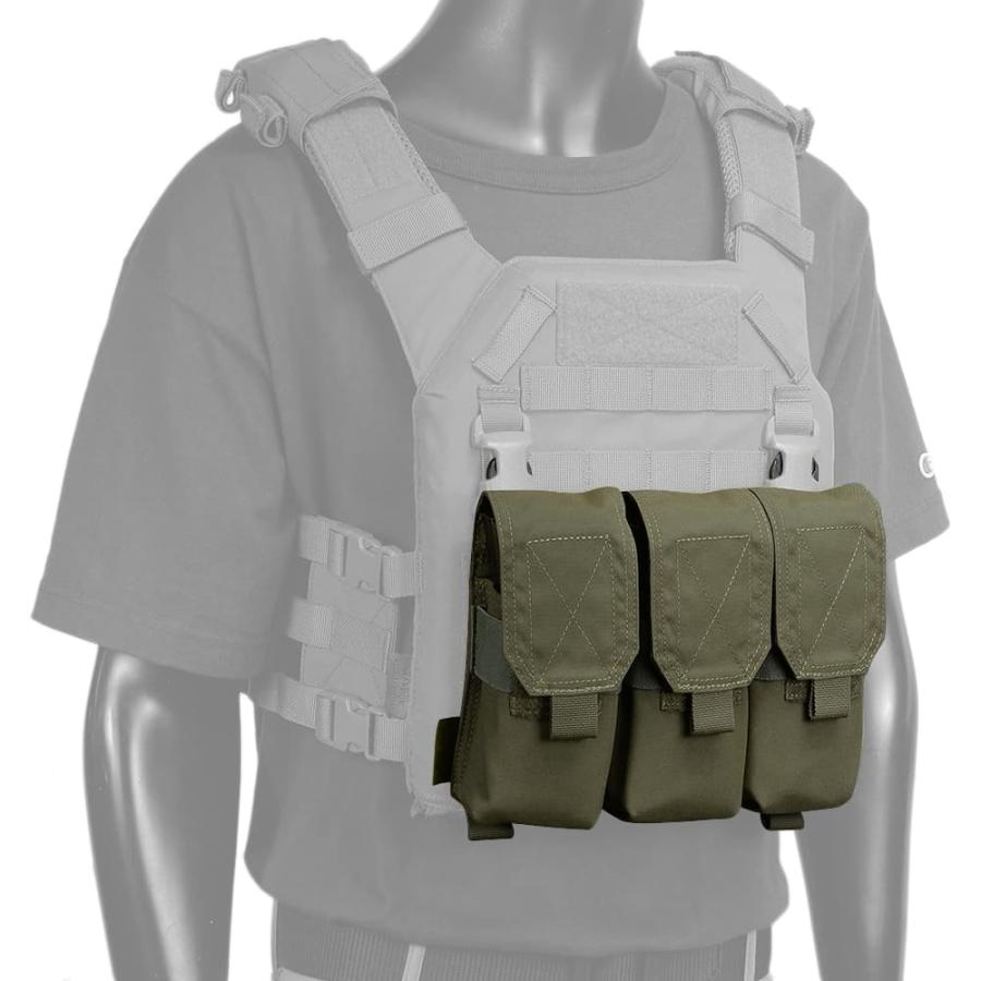 WARRIOR ASSAULT SYSTEMS トリプルマグポーチ フラップ式 プレート 