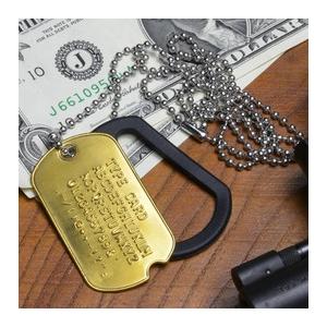 切り欠き ドッグタグ フルセット 真鍮製 刻印付 加工日数2〜3営業日