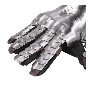 ガントレット ゴシック式 甲冑籠手 中世防具 革手袋付 ゲットドレス