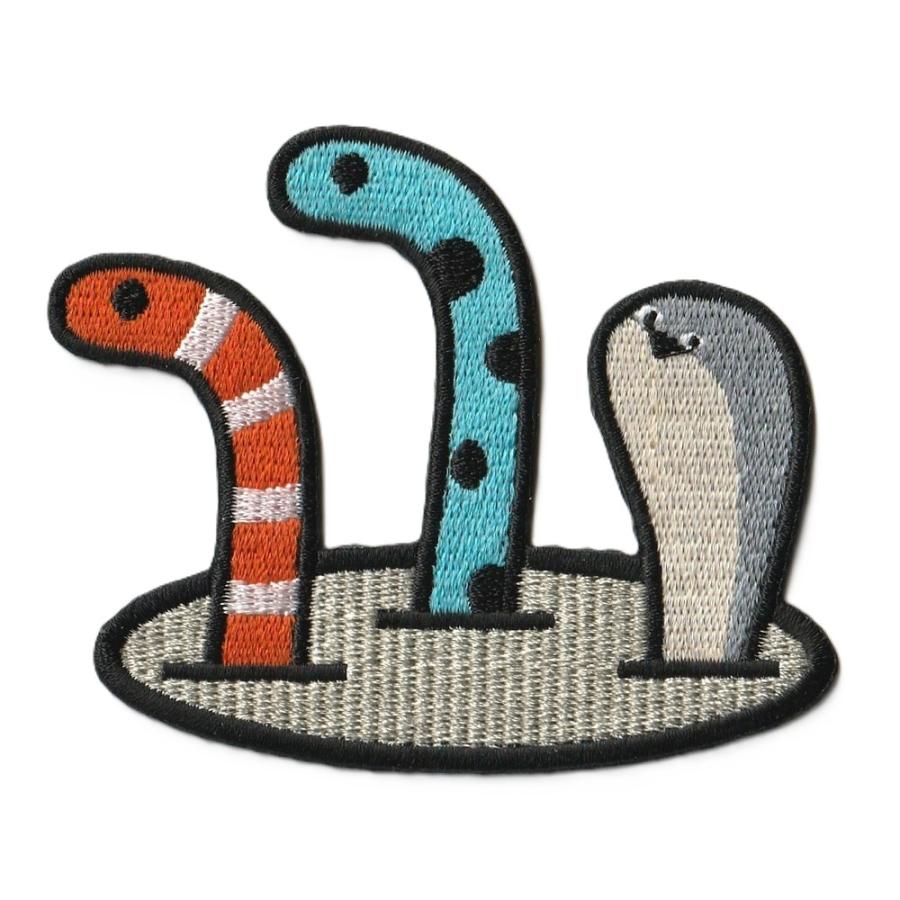 IXA EMB ワッペン 刺繍パッチ サカバンバアナゴ 熱圧着式 ベルクロ