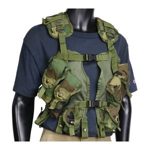 米軍放出品 タクティカルベスト ITLBV ウッドランド迷彩 [ 可