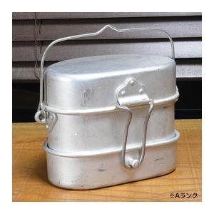 イタリア軍　飯盒　3ピース カップ　コンプリートセット イタリア軍放出品 メスキット 飯盒 アルミ製 三段式 [ 並下品 ] 軍
