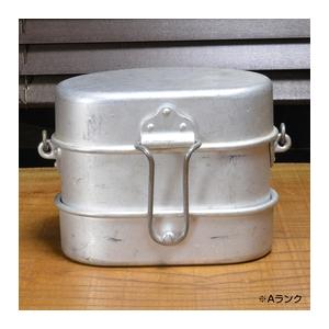 イタリア軍放出品 メスキット 飯盒 アルミ製 三段式 [ 並下品