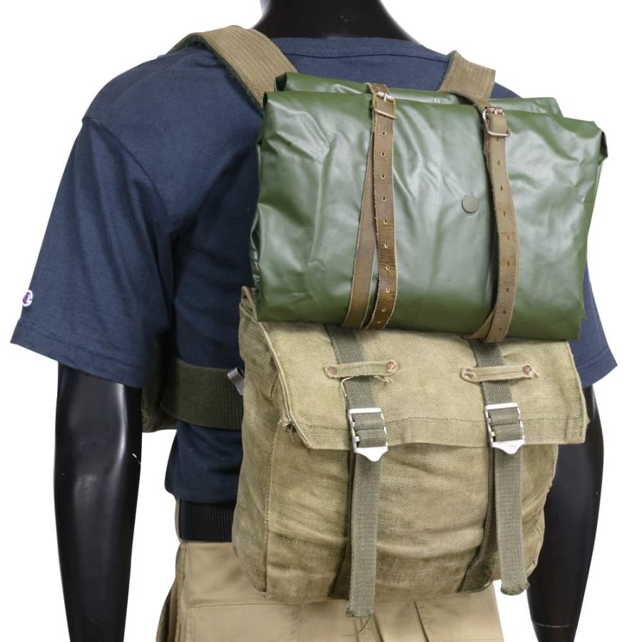 ミリタリーバック ビンテージレザー（スウェーデン軍）放出品 スウェーデン軍放出品 装備セット キャンバス素材 ウェビングシステム