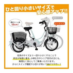 【直送 代引き不可】 SWING CHARLIE 三輪自転車 L ロータイプ MG-TRE16L スイングチャーリー シティーサイクルの画像