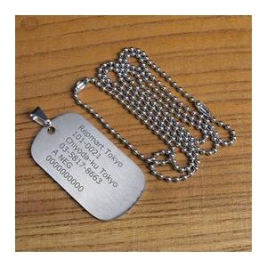 ステンレス製 カラー ドッグタグセット 厚さ2mm ツヤあり レーザー刻印